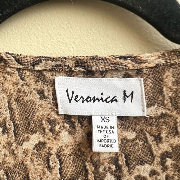 Veronica M snake print Wrap Top ladies blouse Size XS - Picture 4 of 4